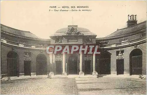 Cartes postales Paris Hotel des Monnaies Cour d'Honneur Entree du Monnayage