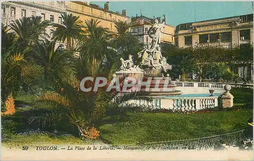 Cartes postales Toulon La Place de la Liverte Monument de la Federation