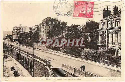 Cartes postales Pau Le Boulevard des Pyrenees