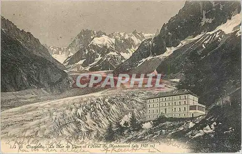 Cartes postales Chamonix La Mer de Glace et l'Hotel du Montenvers