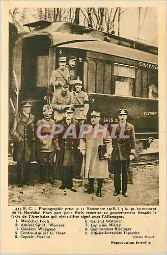 Cartes postales Compiegne Wagon Armistice Militaria