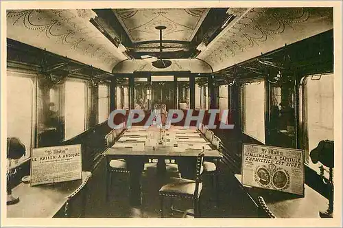 Ansichtskarte AK Foret de Compiegne Clairiere de l'Armistice Interieur du Wagon salon du Marchal Foch