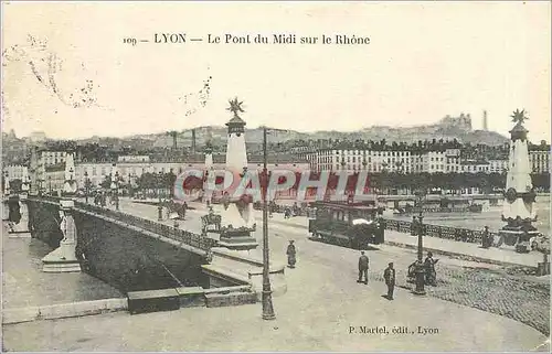 Ansichtskarte AK Lyon Le Pont du Midi sur le Rhone Tramway