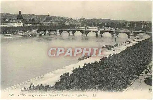 Cartes postales Lyon  Quai Claude Bernard et Pont de la Guillotiere