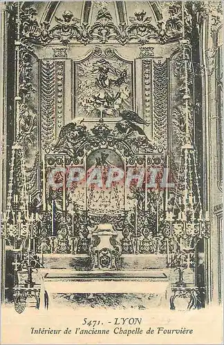 Cartes postales Lyon Interieur de l'Ancienne Chapelle de Fourviere