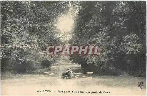 Cartes postales Lyon Parc de la Tete d'Or Une Partie de Canot