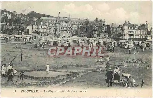 Cartes postales Trouville La Plage et l'Hotel de Paris