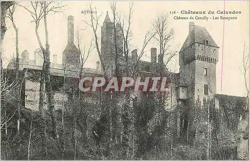 Cartes postales Chateaux du Calvados Chateau de Creully Les Remparts