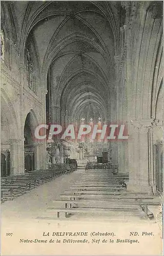 Ansichtskarte AK La Delivrande Calvados Notre Dame de al Delivrande Nef de la Basilique