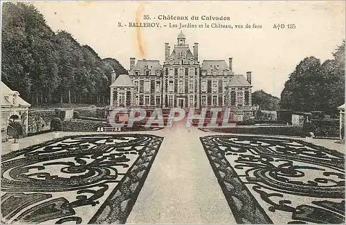 Ansichtskarte AK Chateaux du Calvados Balleroy Les Jardins et le Chateau vus de Face