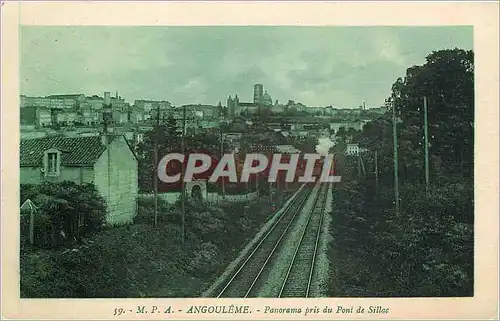 Cartes postales Angouleme Panorama pris du Pont de Sillac Train