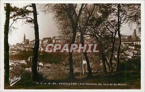 Moderne Karte Angouleme Vue generale des Bois de st Martin