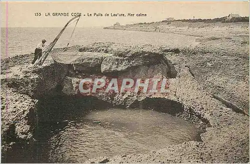 Cartes postales La Grande Cote Le Puits de Lau 'ure Mer Calme Peche Pecheur