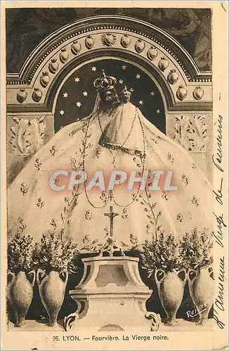 Cartes postales Lyon Fourviere La Vierge noire