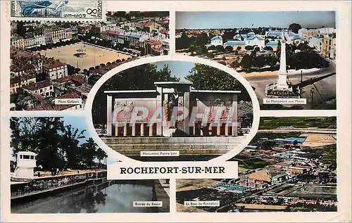 Moderne Karte Rochefort sur Mer Place Colbert Le monument aux morts Entree du bassin La base de Rochefort