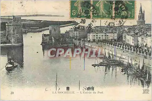 Cartes postales La Rochelle L'Entree du Port Bateaux