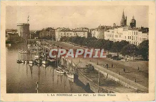 Ansichtskarte AK La Rochelle Le Port Le Cours Wilson Bateaux