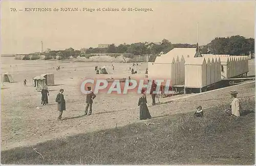 Ansichtskarte AK Environs de Royan Plage et Cabines de St Georges