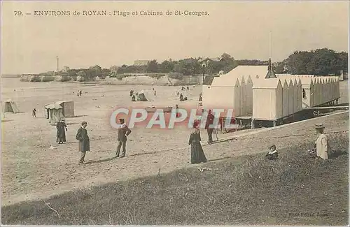Cartes postales Environs de Royan Plage et Cabines de St Georges