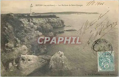 Ansichtskarte AK Royan ses environs Les Roches de Saint Georges Phare