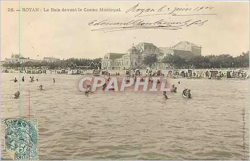 Cartes postales Royan Le Bain devant le Casino Municipal