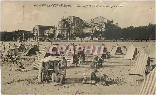 Cartes postales Royan Cote d'Argent La Plage et le Casino Municipal