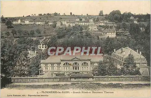Cartes postales Plombieres les Bains Grands Hotel et Nouveaux Thermes
