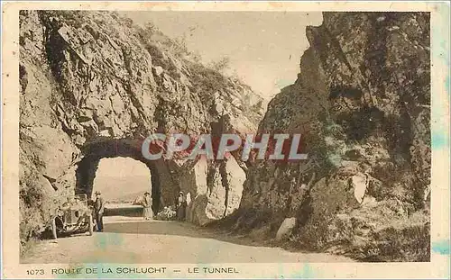 Ansichtskarte AK Route de la Schlucht Le Tunnel Automobile