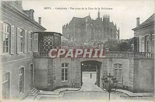 Ansichtskarte AK Metz Cathedrale Vue prise de la Cour de la Prefecture