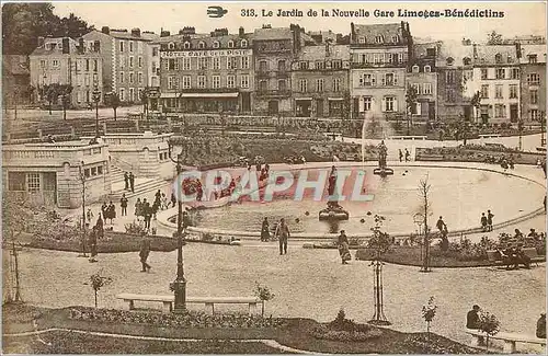 Cartes postales Le Jardin de la Nouvelle Gare Limoges Benedictins