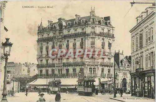 Cartes postales Limoges Central Hotel Tramway