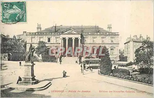 Cartes postales Limoges Palais de Justice Tramway