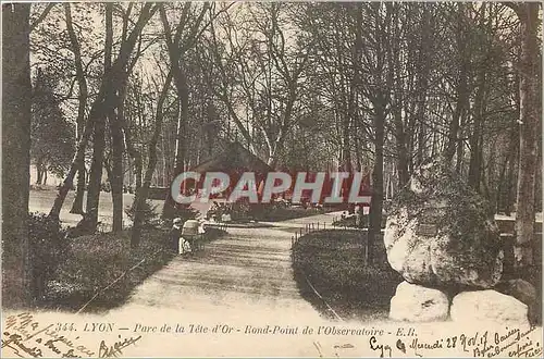 Cartes postales Lyon Parc de la Tete d'Or Rond Point de l'Observatoire