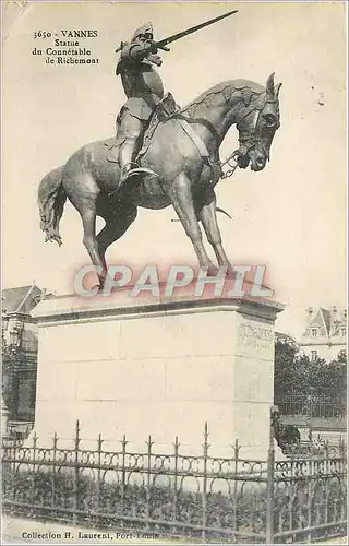 Cartes postales Vannes Statue du Connetable de Richemont