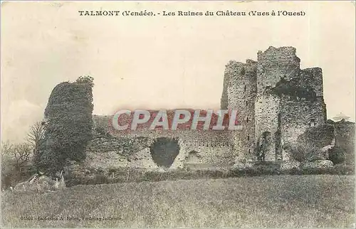 Cartes postales Talmont Vendee Les Ruines du Chateau Vues a l'Ouest