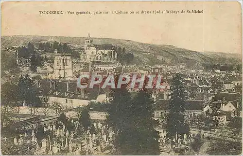 Ansichtskarte AK Tonnerre Vue generale prise sur la Colline ou se dressait jadis l'Abbaye de St Michel