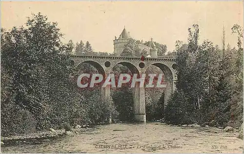 Ansichtskarte AK Chastellux Le Viaduc et le Chateau