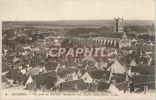 Ansichtskarte AK Auxerre Vue prise du Belvedere Manifacier vers l'Eglise Saint Pierre