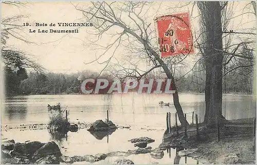 Cartes postales Bois de Vincennes Le Lac Daumesnil
