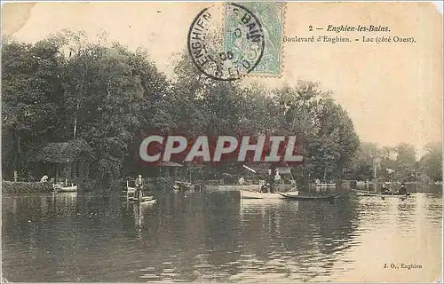 Cartes postales Enghien les Bains Boulevard d'Enghien Lac Cote Ouest