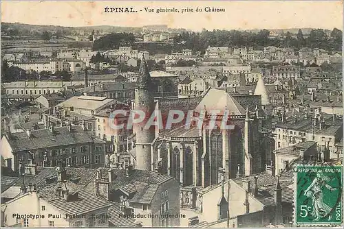 Cartes postales Epinal Vue generale prise du Chateau