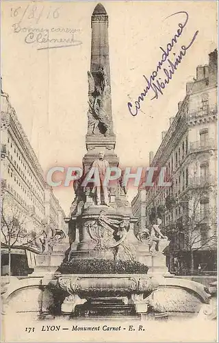 Cartes postales Lyon Monument Carnot