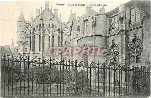 Cartes postales Poitiers Palais de Justice Tour Maubergon