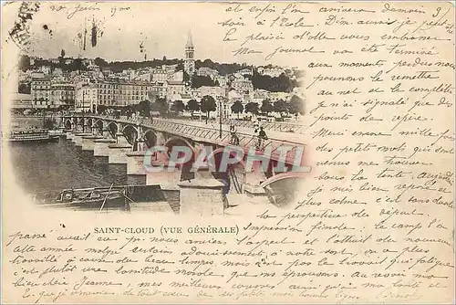 Cartes postales Saint Cloud vue generale Carte 1900