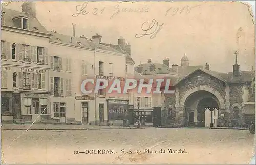 Cartes postales Dourdan S O Place du marche