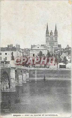 Ansichtskarte AK Angers Pont du Centre et Cathedrale