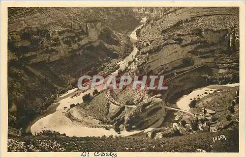 Ansichtskarte AK Gorges du Tarn Boucle du Tarn a St Chely Route de Ste Enimie a Meyrueis