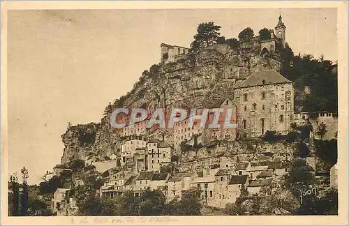 Cartes postales Rocamadour Lot Le Roc vu de la Vallee