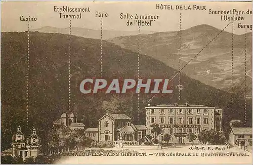 Cartes postales Lamalou les Bains Herault Vue generale du Quartier Central
