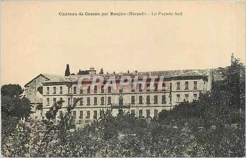Cartes postales Chateau de Cassan par Roujan Herault La Facade Sud